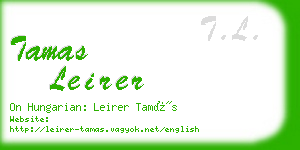 tamas leirer business card